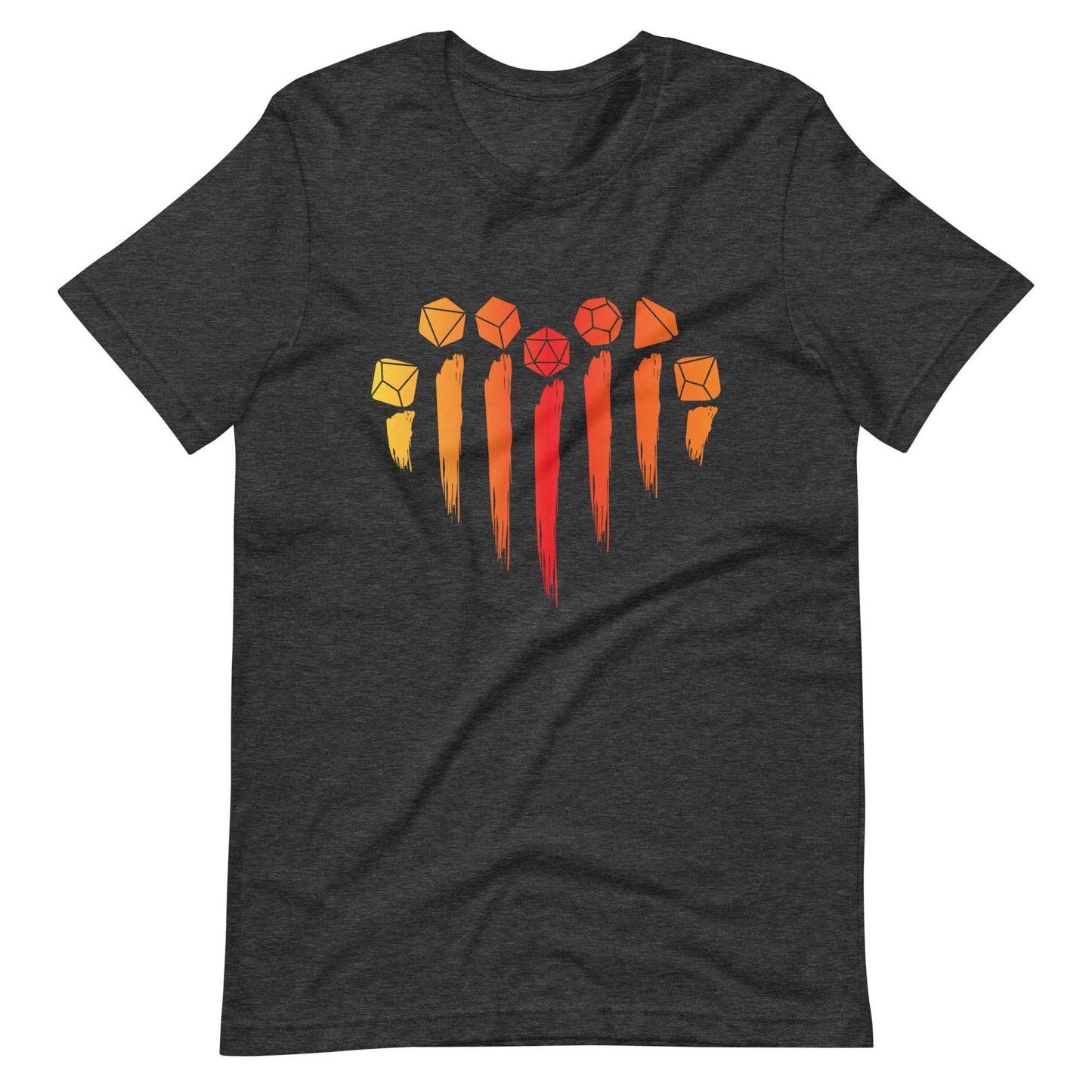 DnD Dice Heart T-Shirt - I Love Dungeons & Dragons Shirt T-Shirt Dark Grey Heather / S