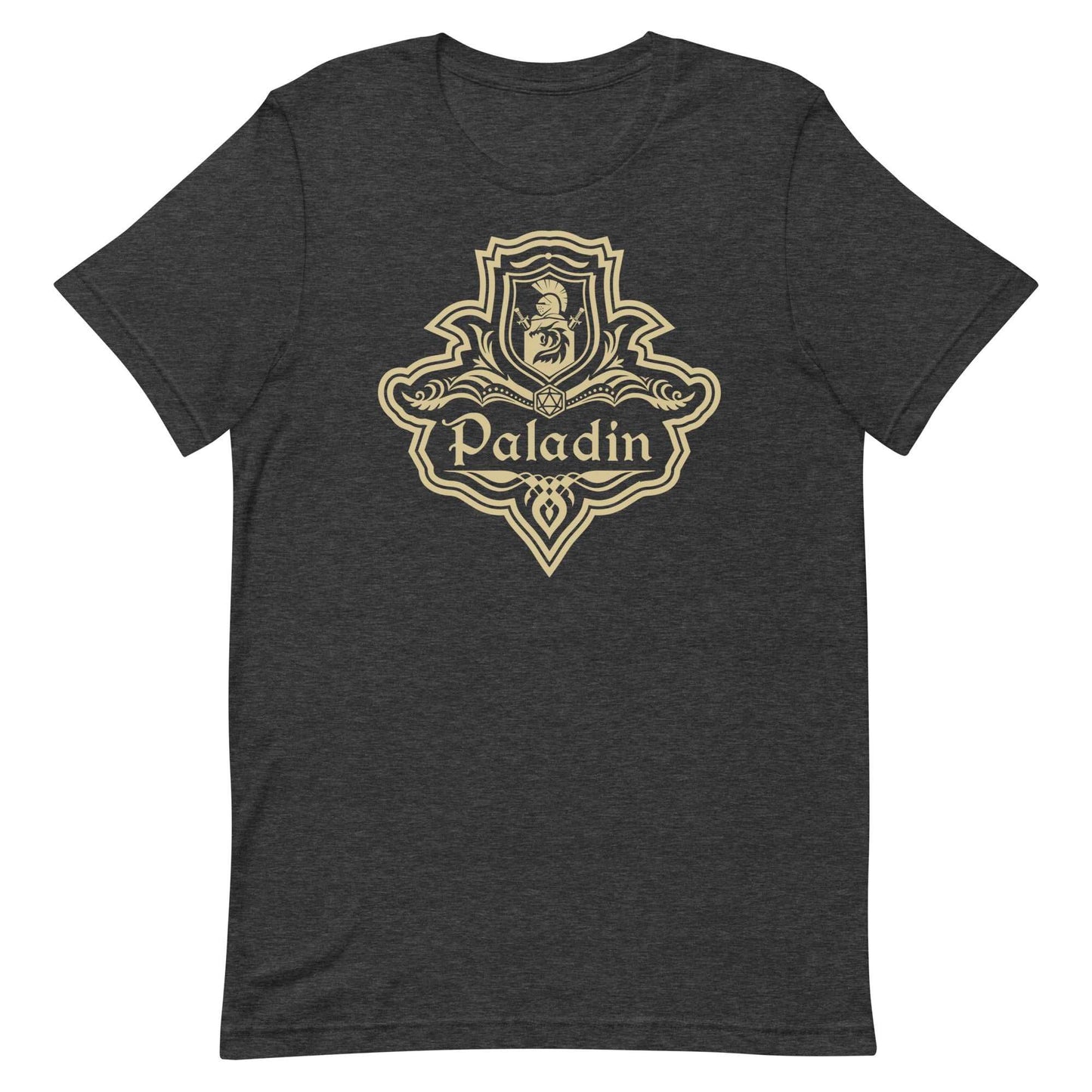 DnD Paladin Class Emblem T-Shirt - Dungeons & Dragons Paladin Tee T-Shirt Dark Grey Heather / S