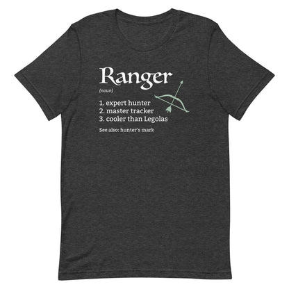 Ranger Class Definition T-Shirt – Funny DnD Definition Tee T-Shirt Dark Grey Heather / S