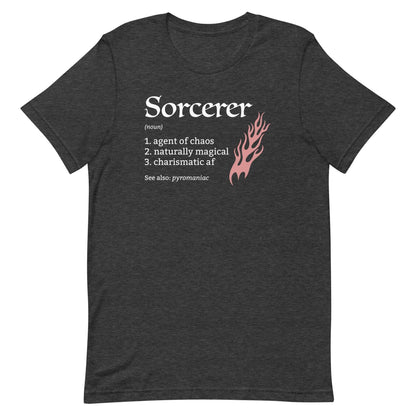 Sorcerer Class Definition T-Shirt – Funny DnD Definition Tee T-Shirt Dark Grey Heather / S