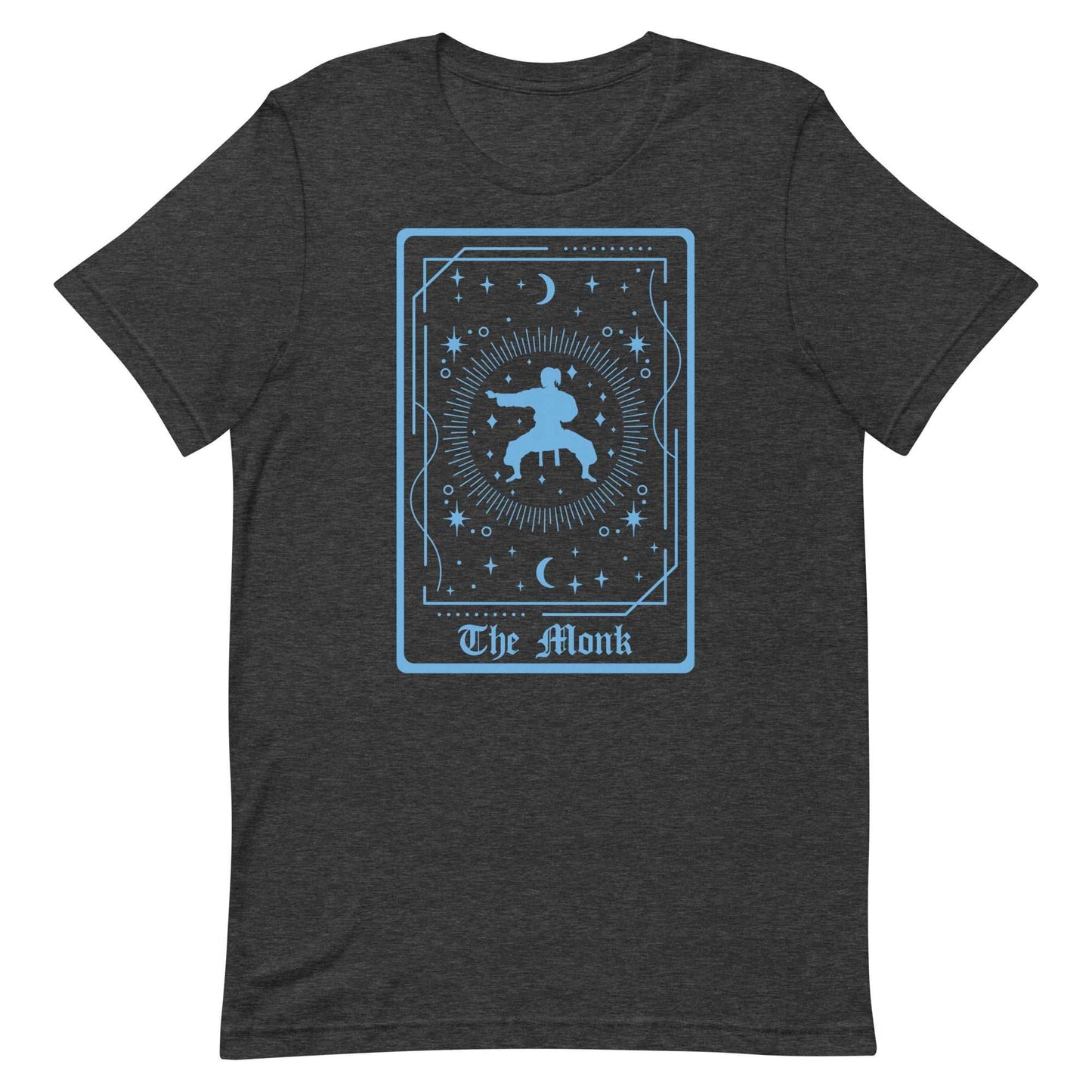 The Monk Tarot Card T-Shirt – DnD Class Series T-Shirt Dark Grey Heather / S