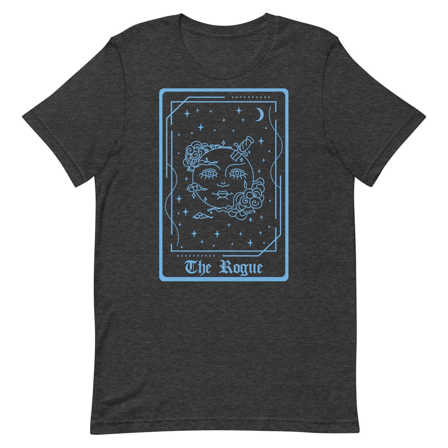 The Rogue Tarot Card T-Shirt – DnD Class Series T-Shirt Dark Grey Heather / S