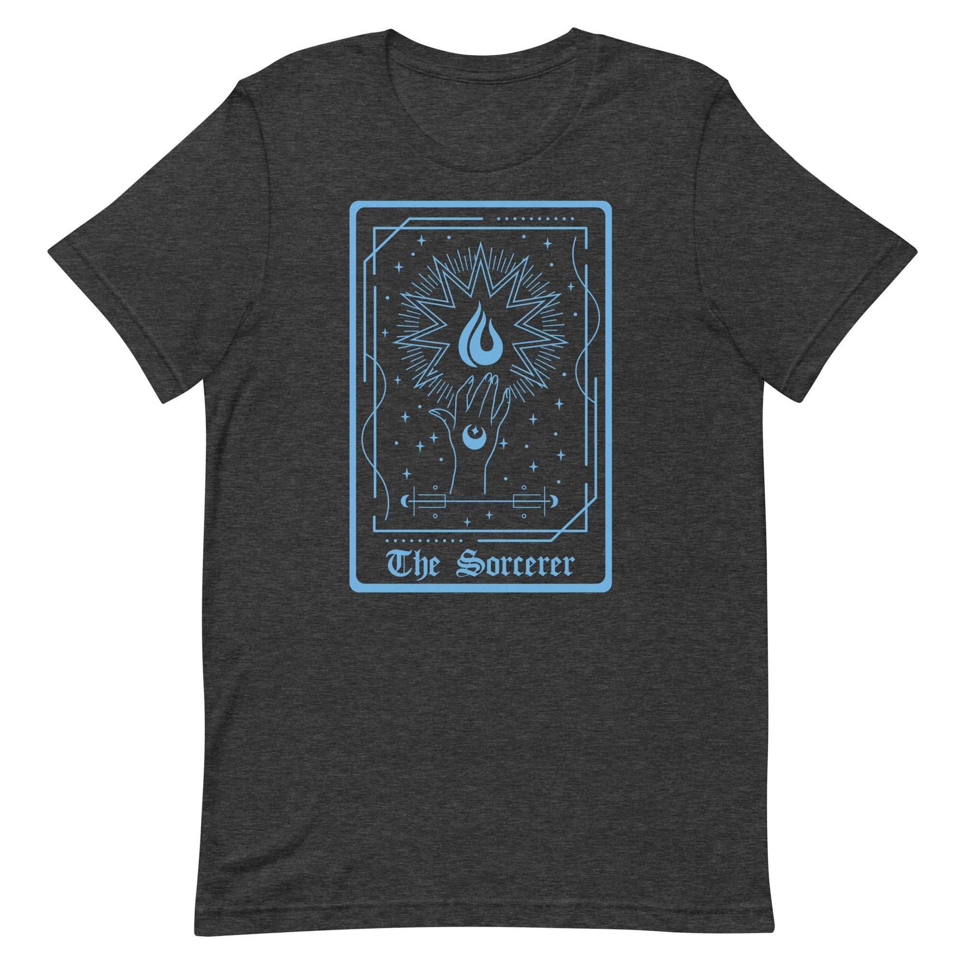 The Sorcerer Tarot Card T-Shirt – DnD Class Series T-Shirt Dark Grey Heather / S