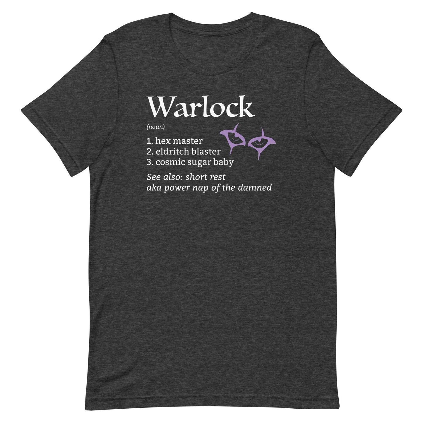Warlock Class Definition T-Shirt – Funny DnD Definition Tee T-Shirt Dark Grey Heather / S