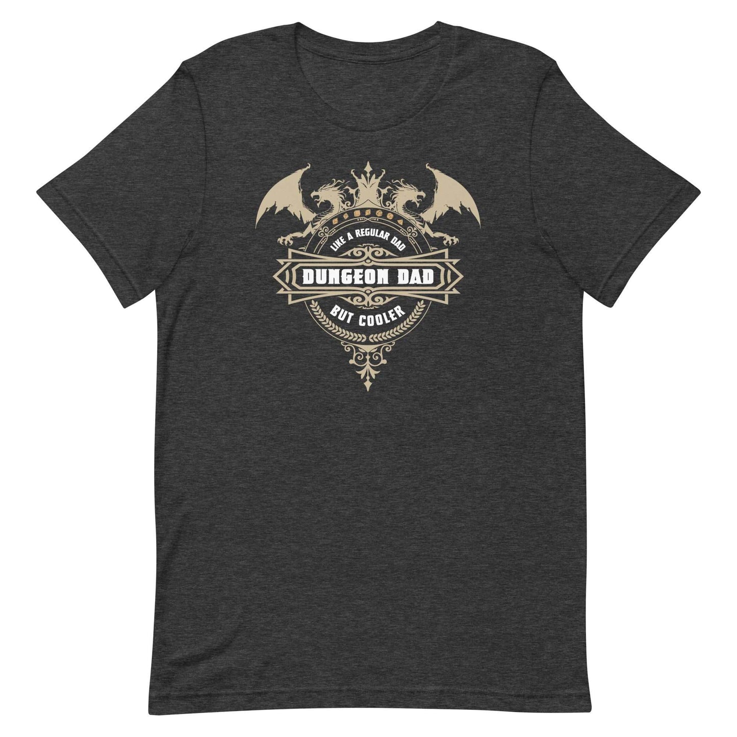 DnD Dungeon Dad Shirt - Dungeons & Dragons Father's Day T-shirt T-Shirt Dark Grey Heather / XS