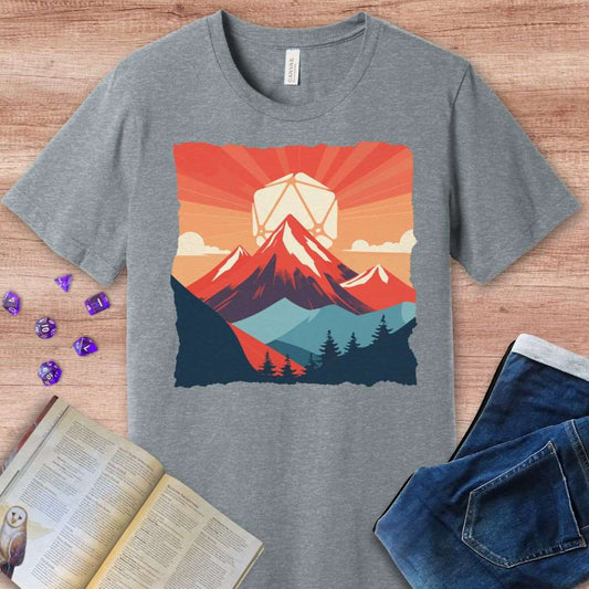 DnD D20 Landscape T-shirt - Dungeons & Dragons Tee T-Shirt