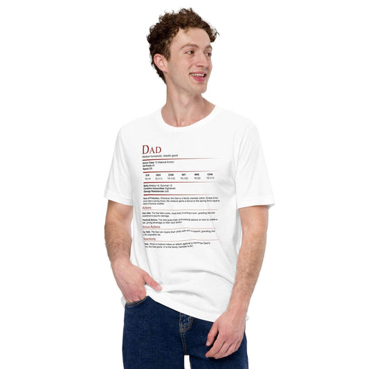 DnD Dad Stat Block Shirt - Dungeons & Dragons Father's Day Gift T-Shirt