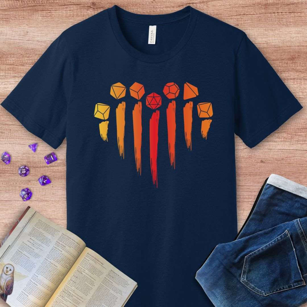 DnD Dice Heart T-Shirt - I Love Dungeons & Dragons Shirt T-Shirt