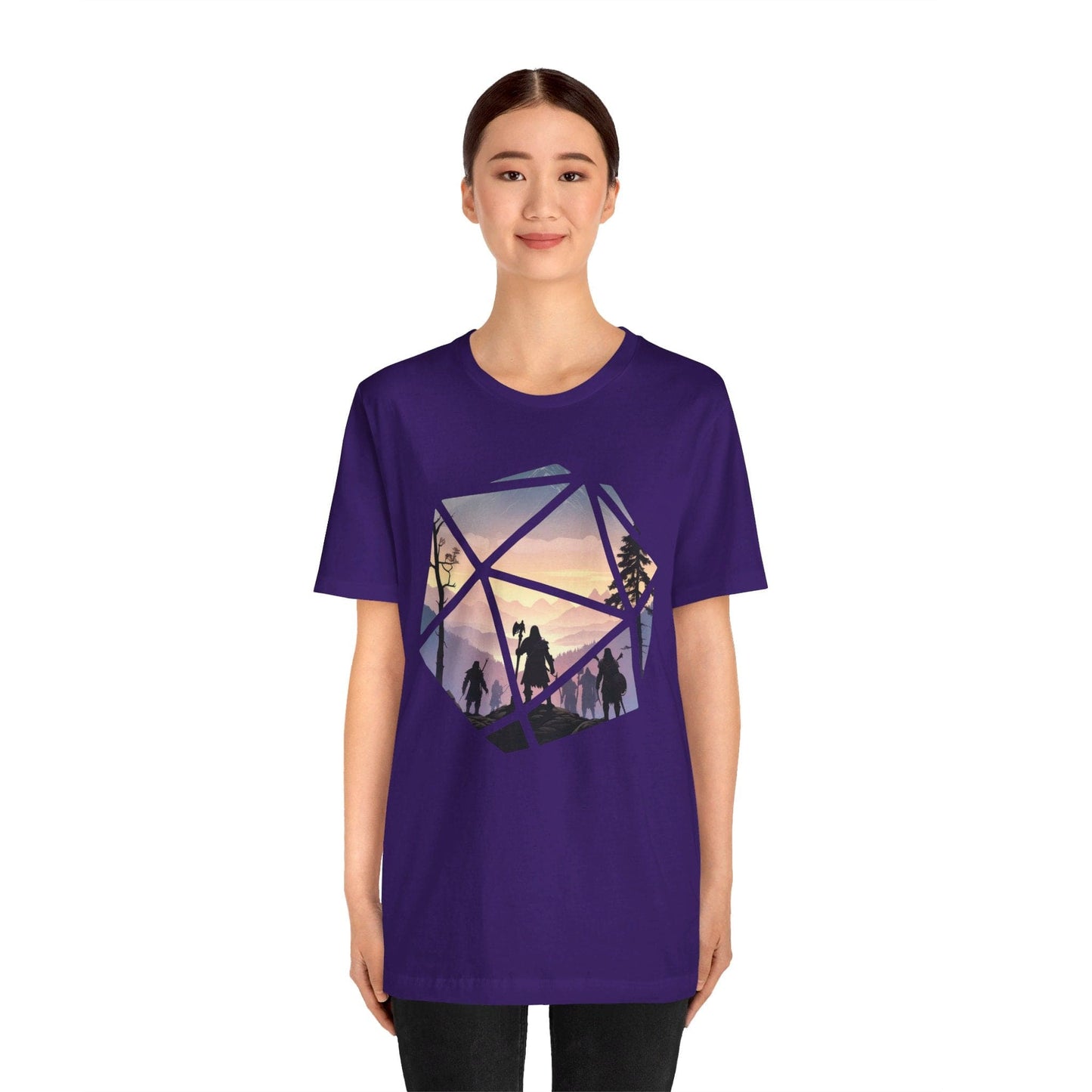 DnD Shirt | D&D D20 Landscape Tshirt | Dungeons And Dragons D20 Scene Tee T-Shirt