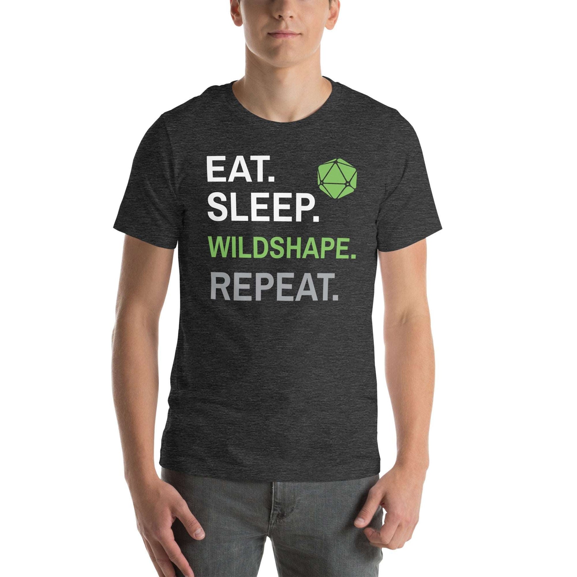 Druid Class T-Shirt – 'Eat, Sleep, Wildshape, Repeat' – Dungeons & Dragons Druid Apparel T-Shirt