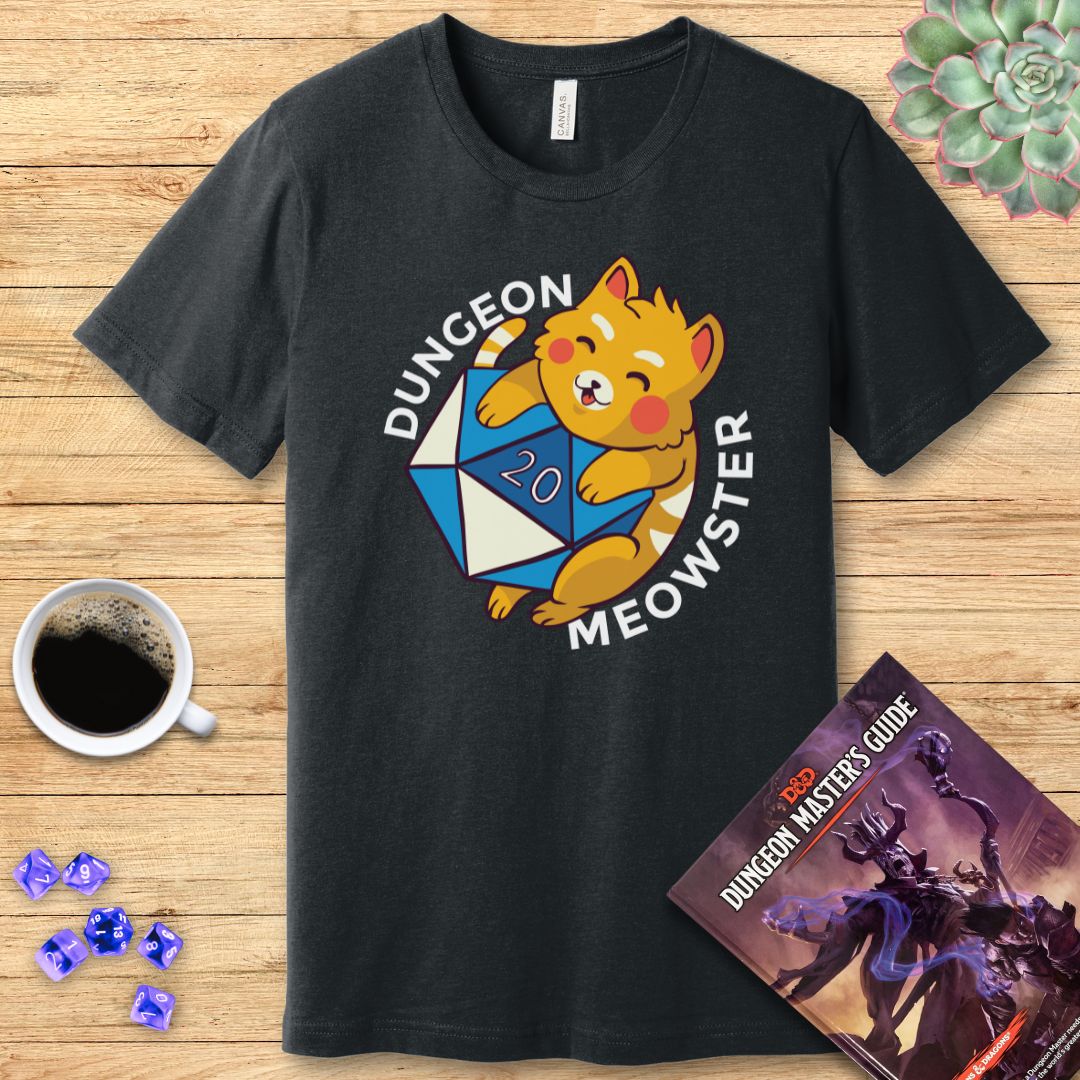 Dungeon Meowster T-Shirt – Kawaii Cat Dungeon Master DM Tee T-Shirt