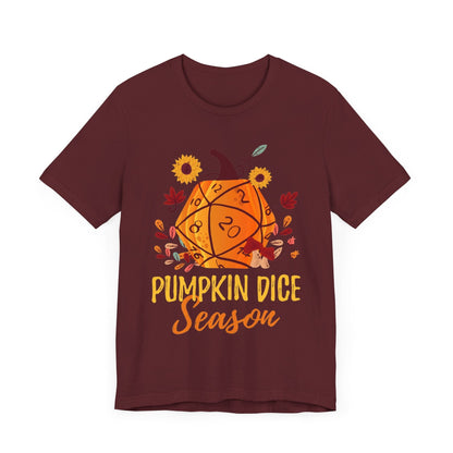 D&D Fall D20 Pumpkin Dice Season Shirt T-Shirt Maroon / S