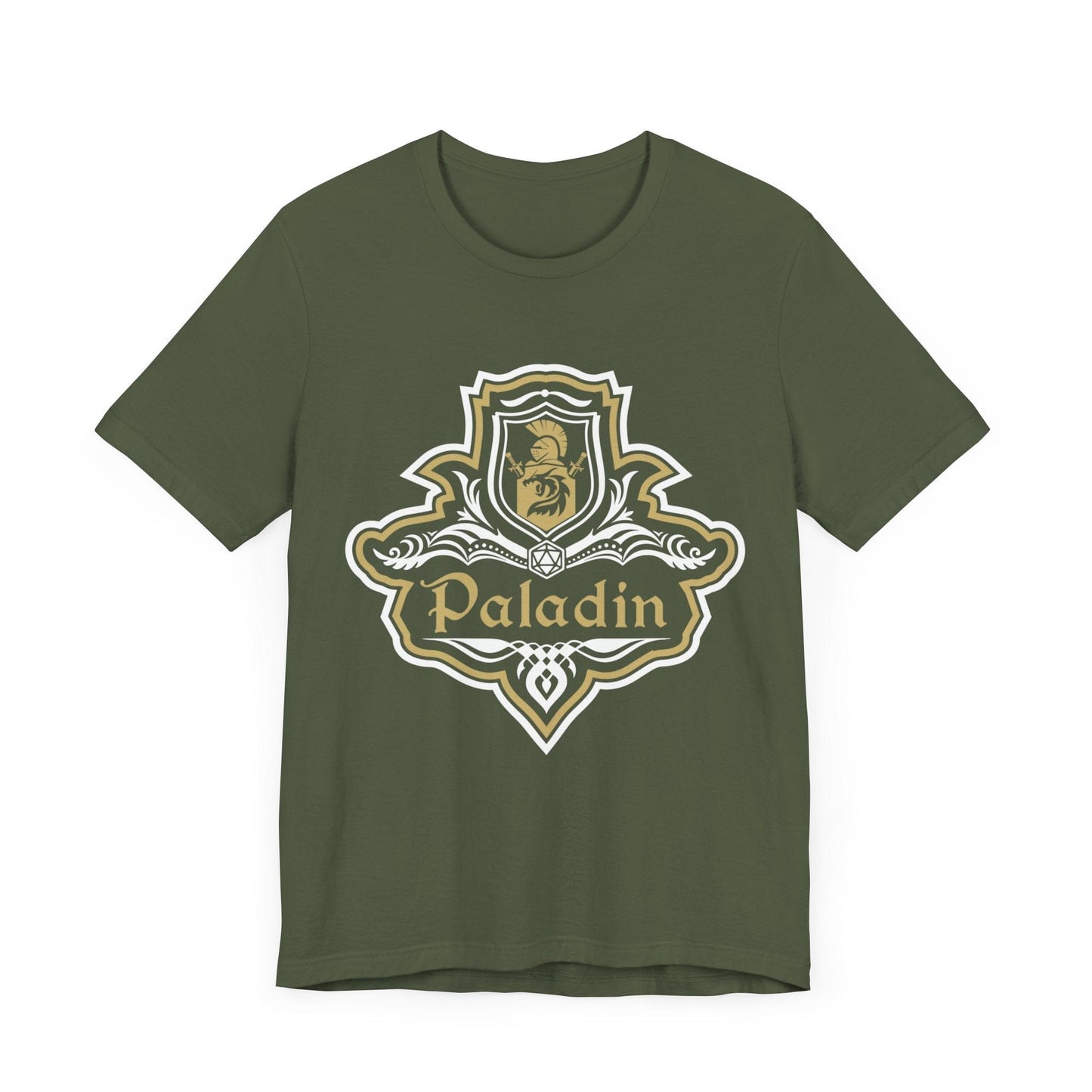 D&D Paladin Class Fancy Emblem T-Shirt T-Shirt Military Green / S