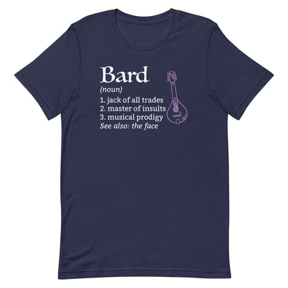 Bard Class Definition T-Shirt – Funny DnD Definition Tee T-Shirt Navy / S