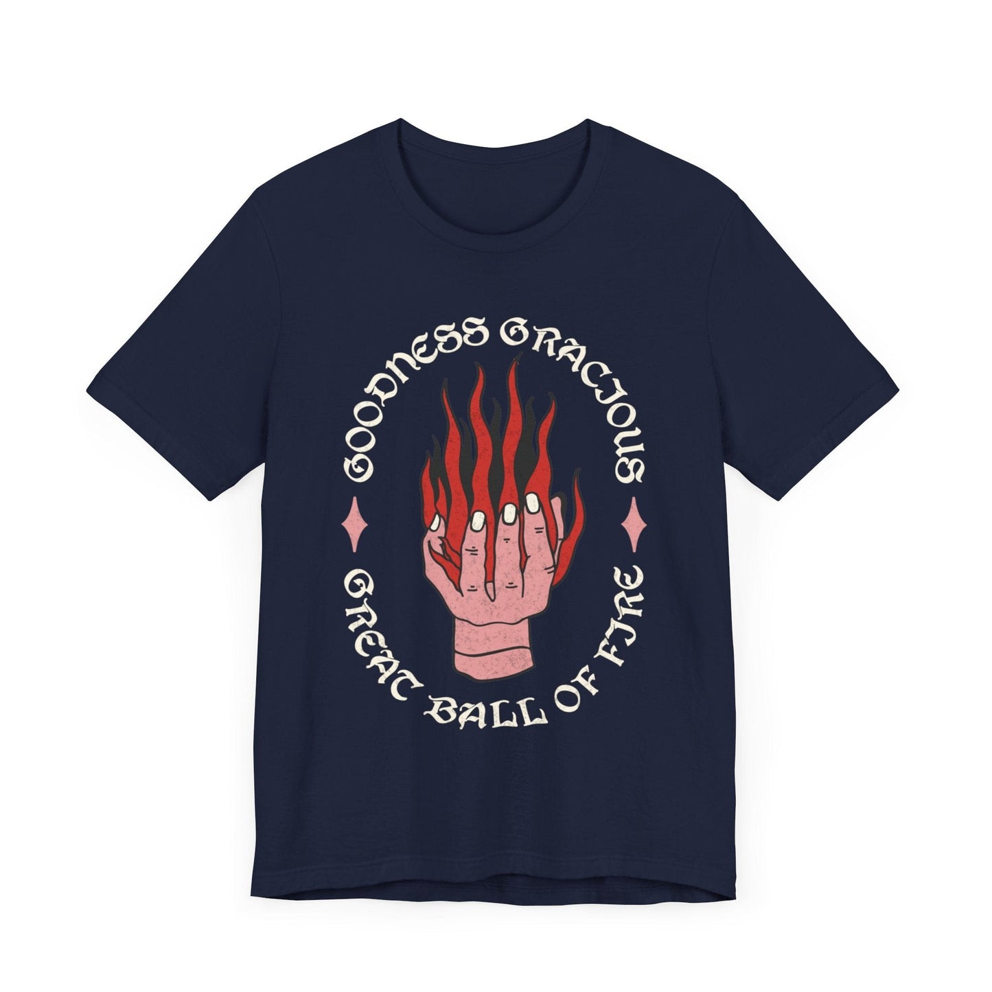 D&D Fireball Spell T-shirt T-Shirt Navy / S