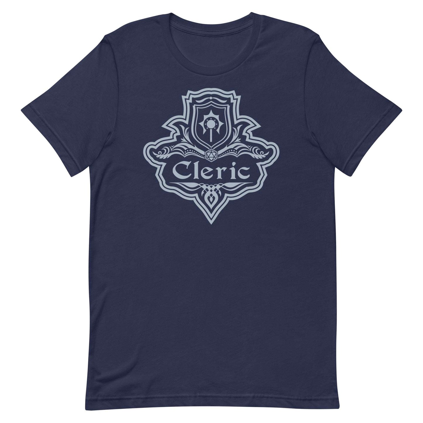 DnD Cleric Class Emblem T-Shirt - Dungeons & Dragons Cleric Tee T-Shirt Navy / S