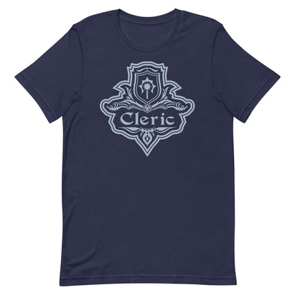 DnD Cleric Class Emblem T-Shirt - Dungeons & Dragons Cleric Tee T-Shirt Navy / S