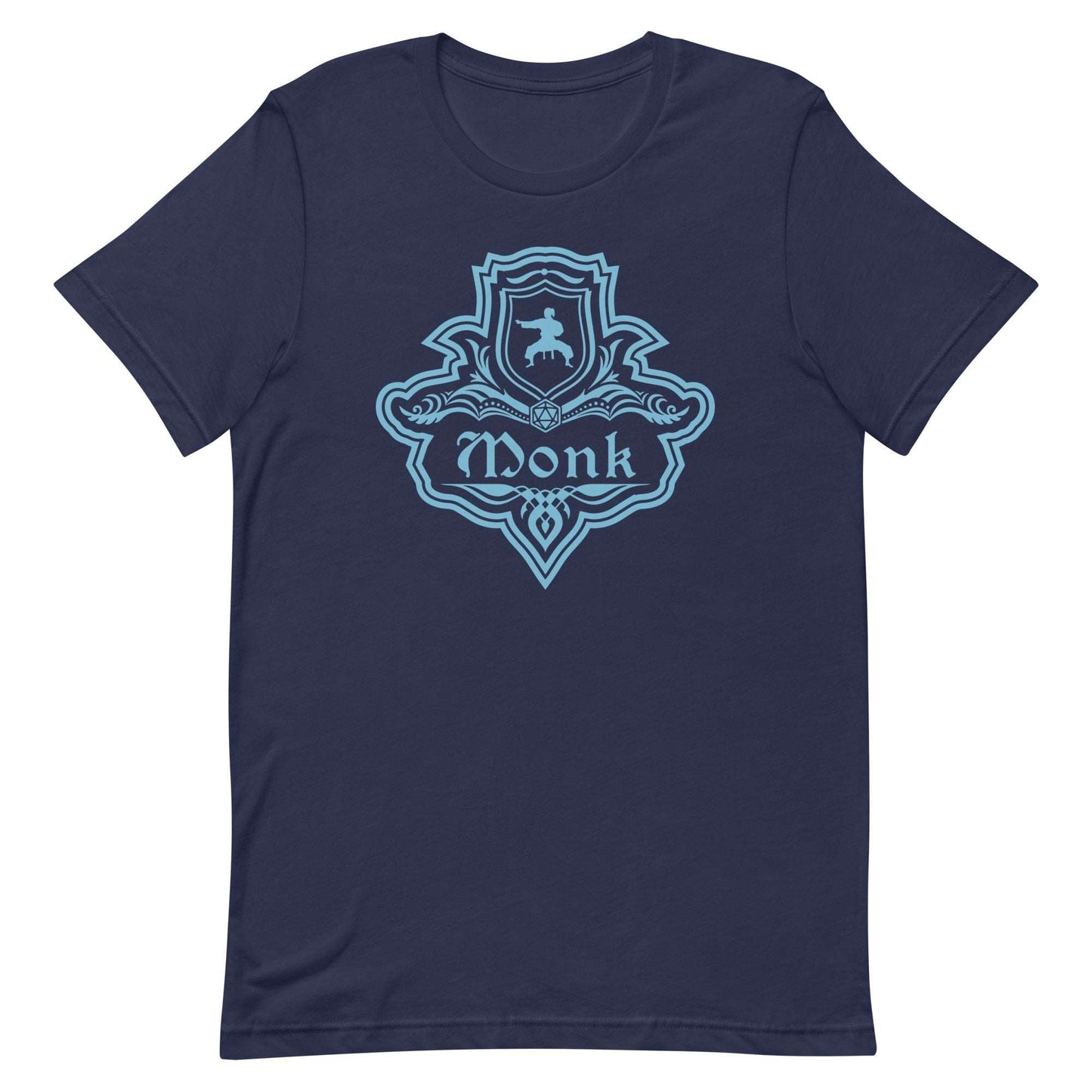 DnD Monk Class Emblem T-Shirt - Dungeons & Dragons Monk Tee T-Shirt Navy / S