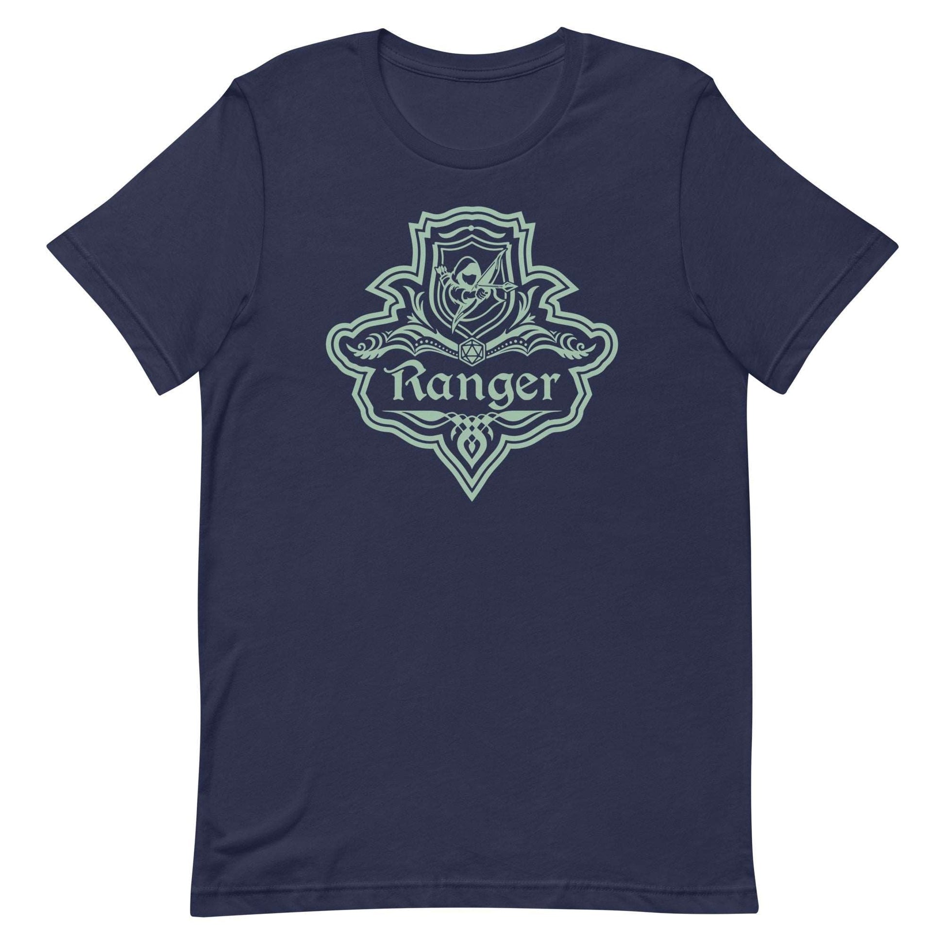 DnD Ranger Class Emblem T-Shirt - Dungeons & Dragons Ranger Tee T-Shirt Navy / S