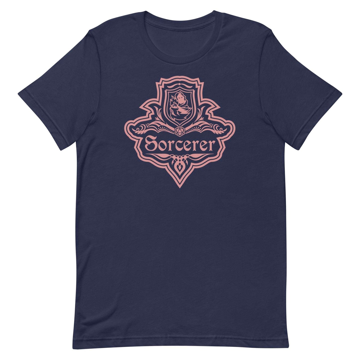 DnD Sorcerer Class Emblem T-Shirt - Dungeons & Dragons Sorcerer Tee T-Shirt Navy / S
