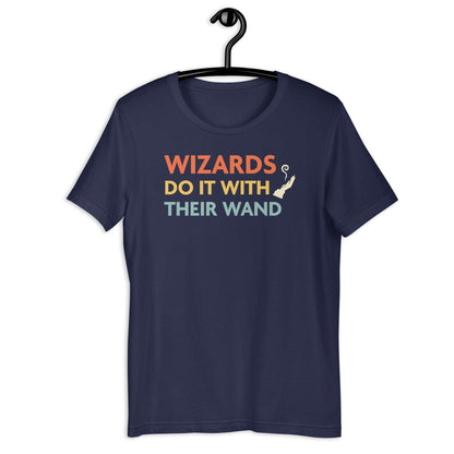 DnD Wizards Do It With Their Wand Shirt T-Shirt Navy / S