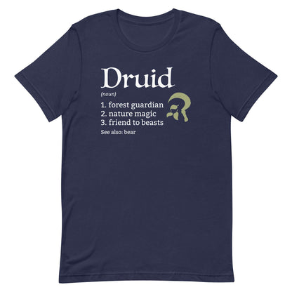 Druid Class Definition T-Shirt – Funny DnD Definition Tee T-Shirt Navy / S