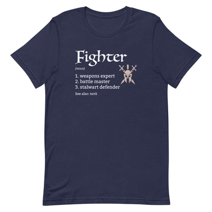Fighter Class Definition T-Shirt – Funny DnD Definition Tee T-Shirt Navy / S