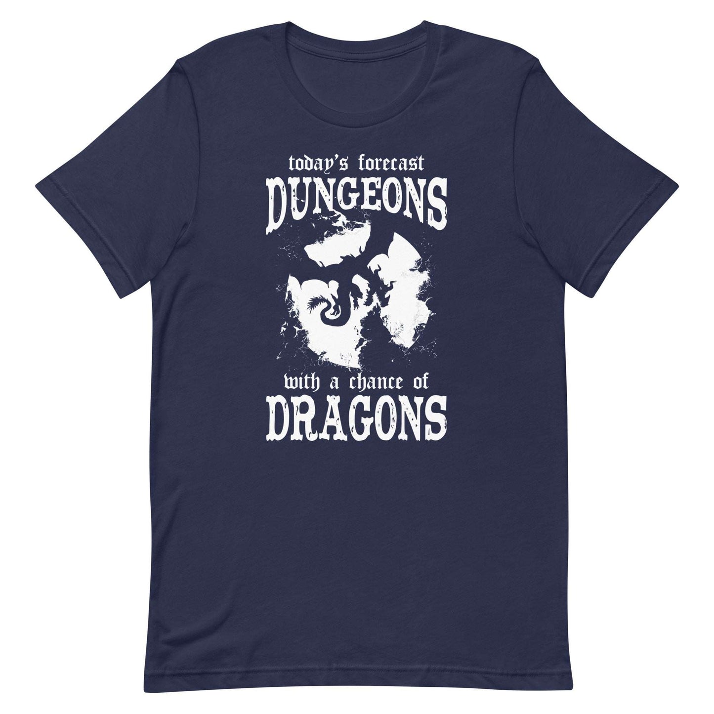 Funny DnD Weather Forecast Tshirt T-Shirt Navy / S