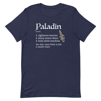 Paladin Class Definition T-Shirt – Funny DnD Definition Tee T-Shirt Navy / S
