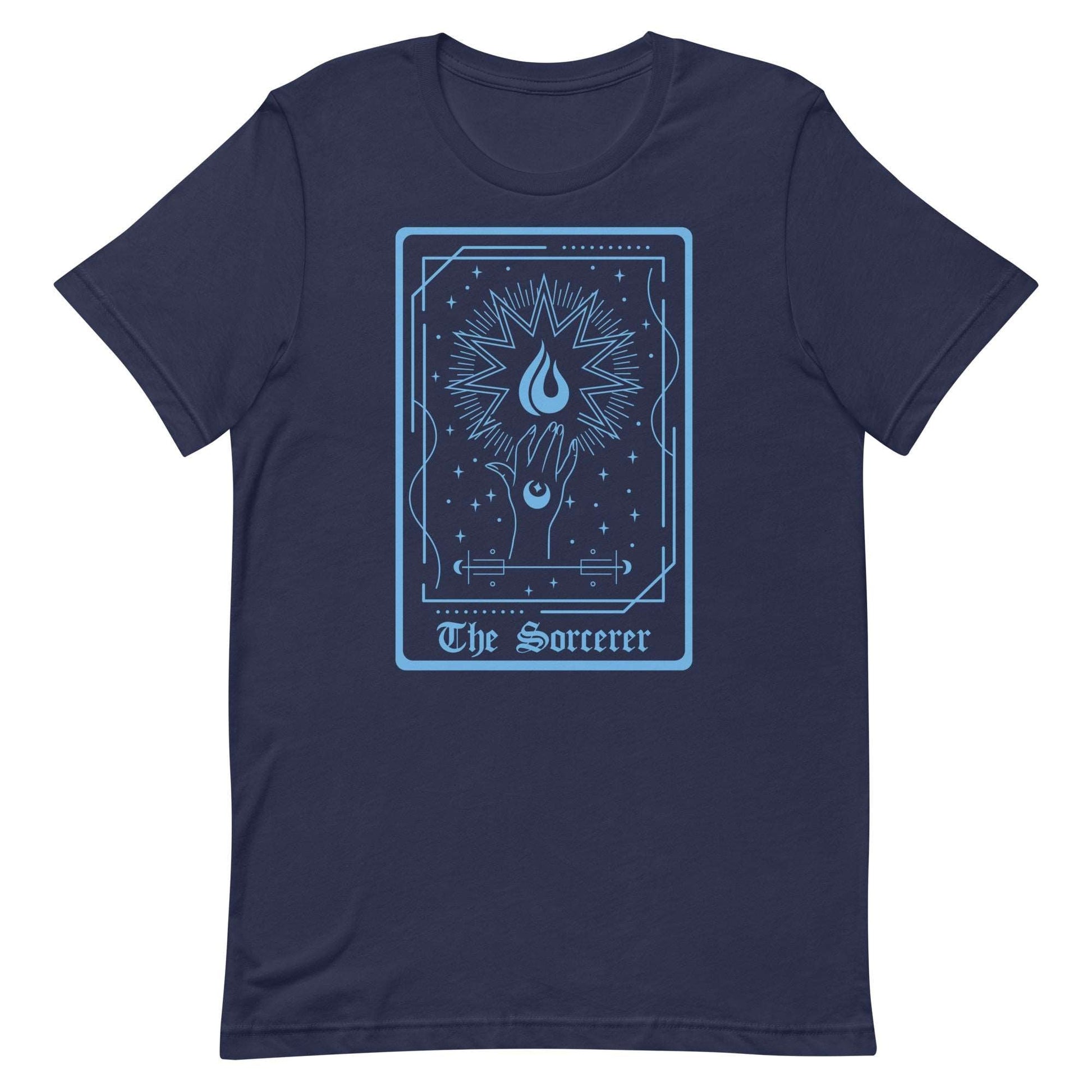 The Sorcerer Tarot Card T-Shirt – DnD Class Series T-Shirt Navy / S