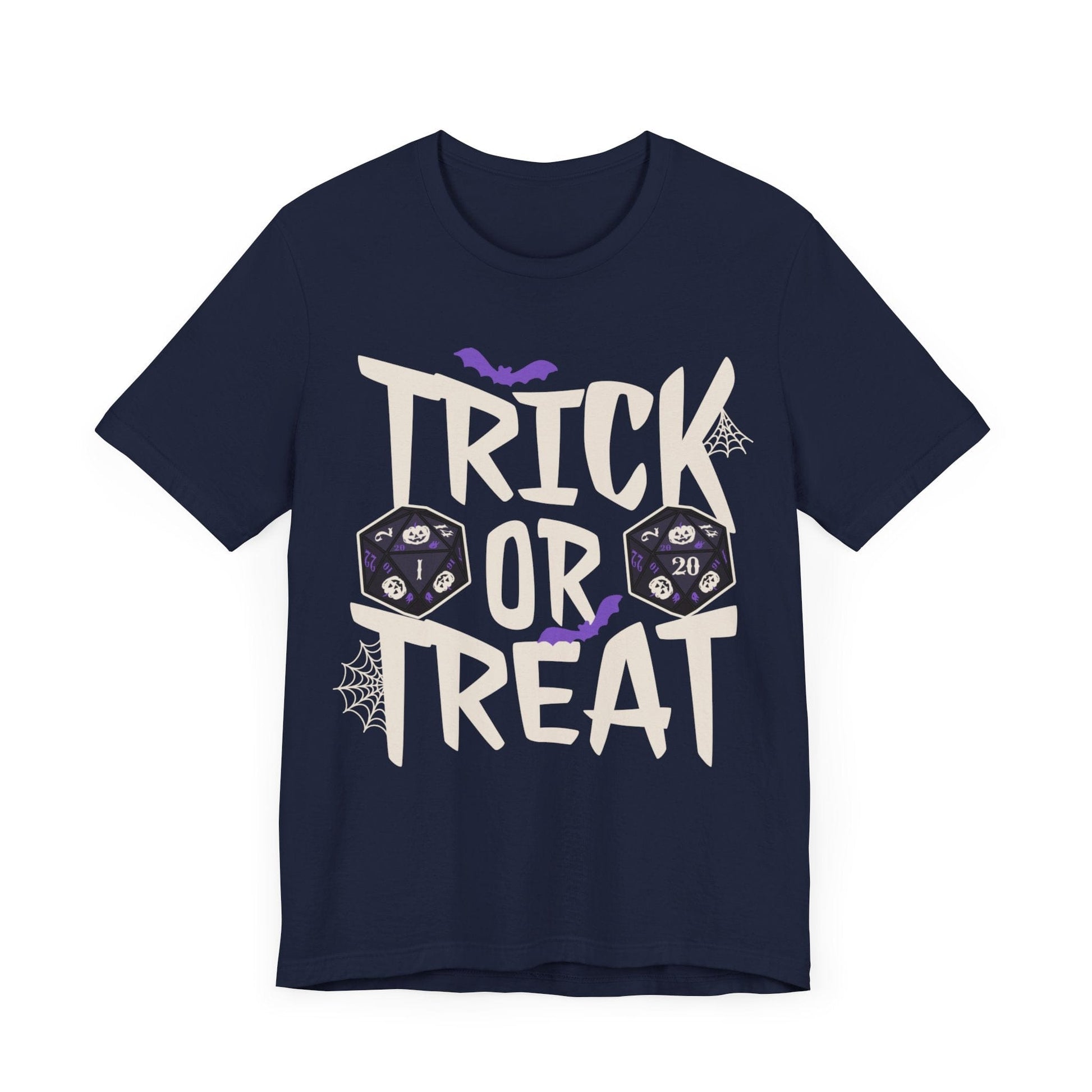 Trick or Treat Halloween Dice Shirt T-Shirt Navy / S