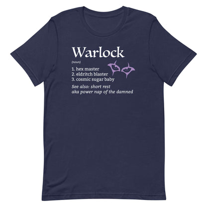 Warlock Class Definition T-Shirt – Funny DnD Definition Tee T-Shirt Navy / S