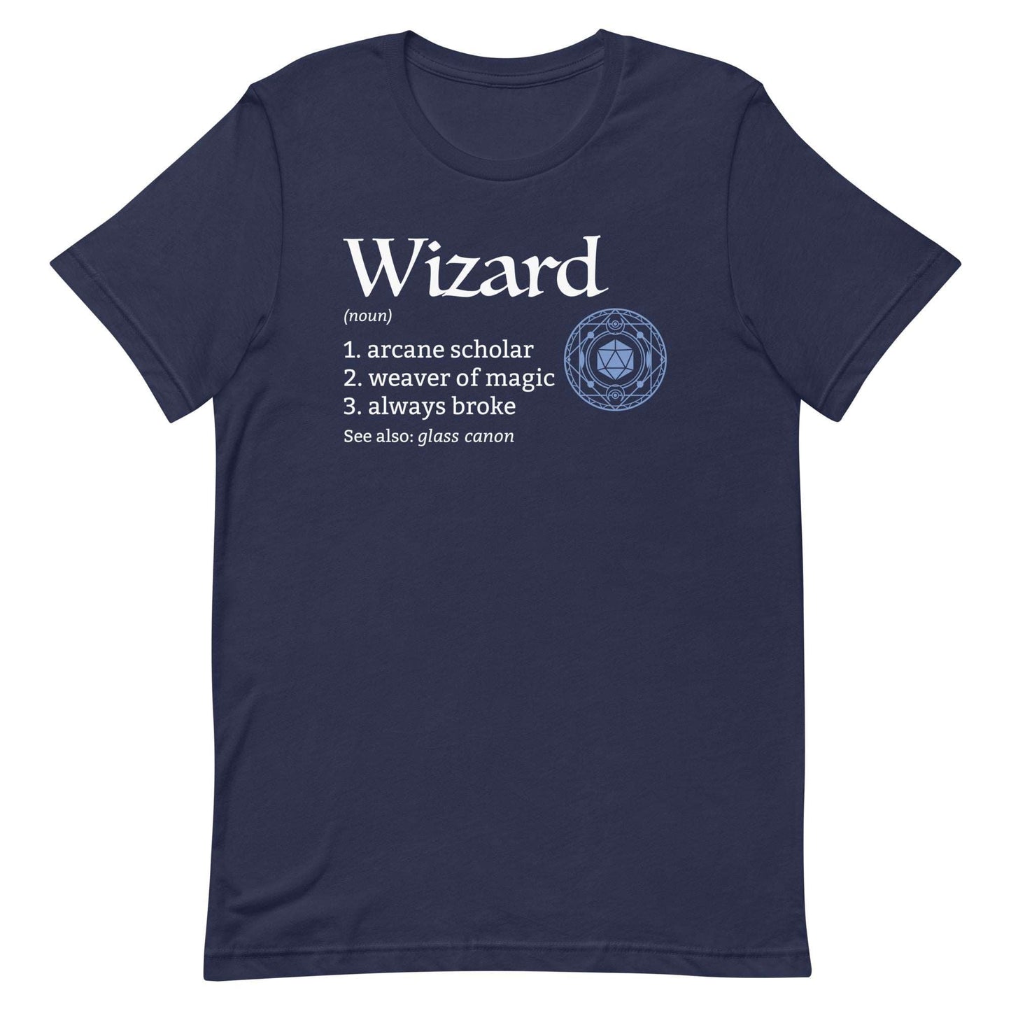 Printify T-Shirt Navy / S Wizard Class Definition T-Shirt – Funny DnD Definition Tee