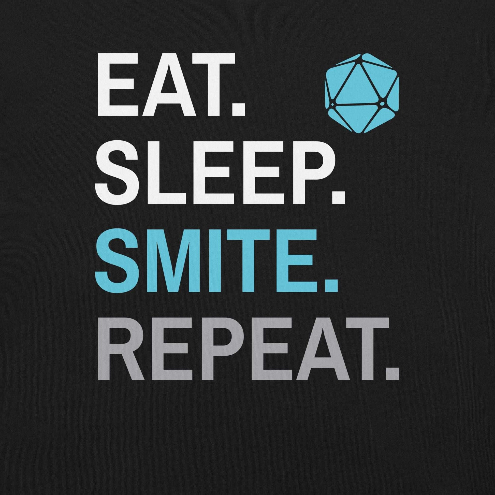 Paladin Class T-Shirt – 'Eat, Sleep, Smite, Repeat' – Dungeons & Dragons Paladin Apparel T-Shirt