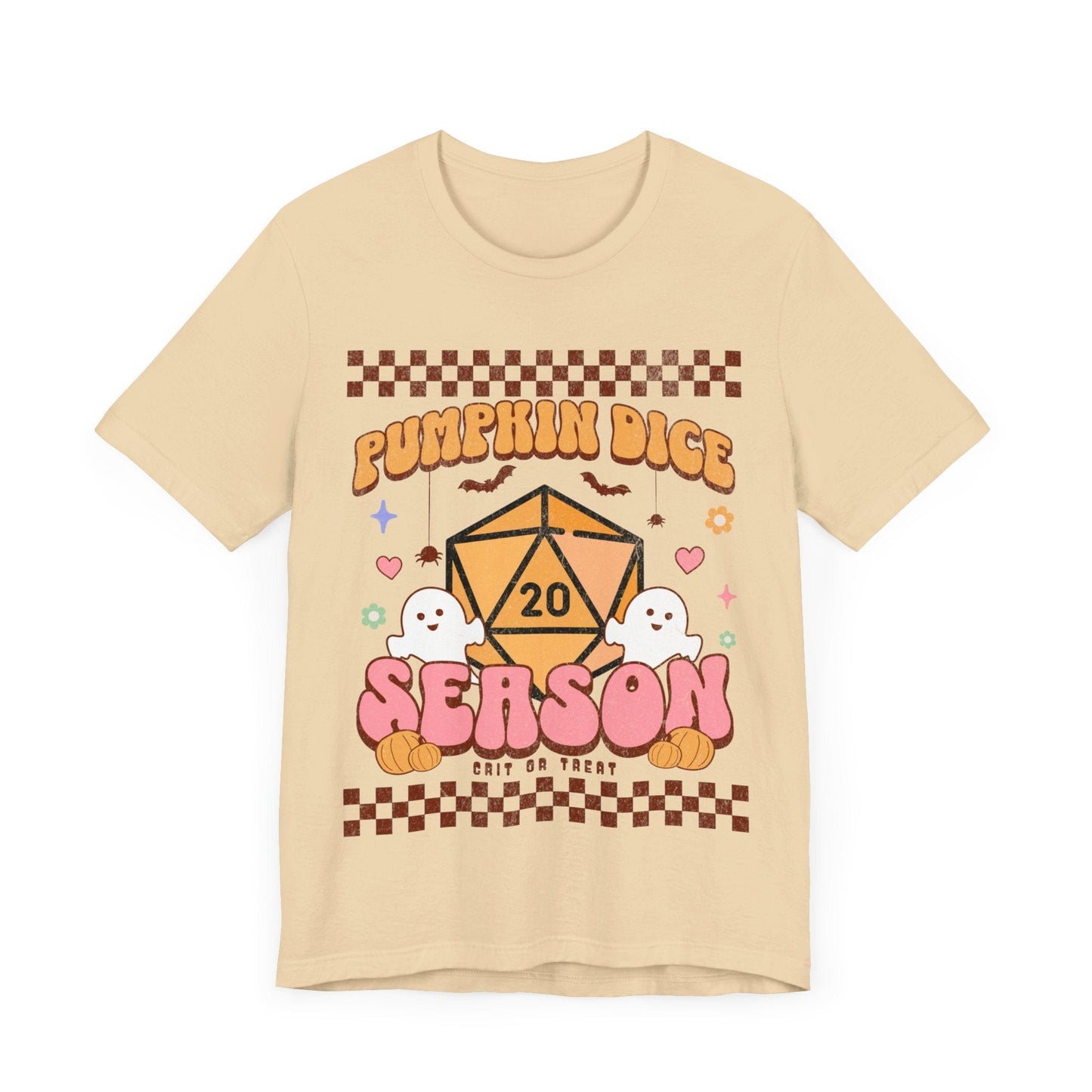 Pumpkin Dice Season Retro Groovy T-shirt T-Shirt Soft Cream / S