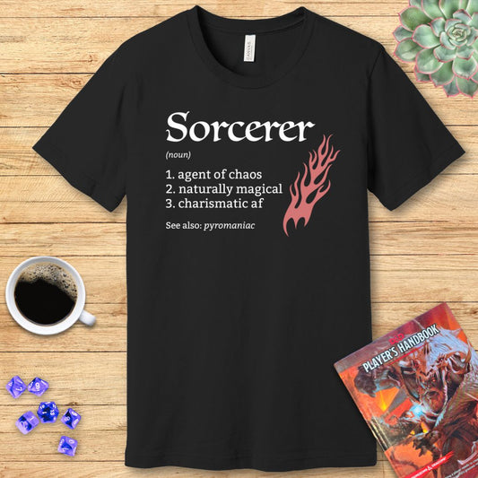 Sorcerer Class Definition T-Shirt – Funny DnD Definition Tee T-Shirt