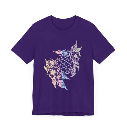 D&D D20 Flower Shirt - Dungeons & Dragons T-shirt T-Shirt Team Purple / S