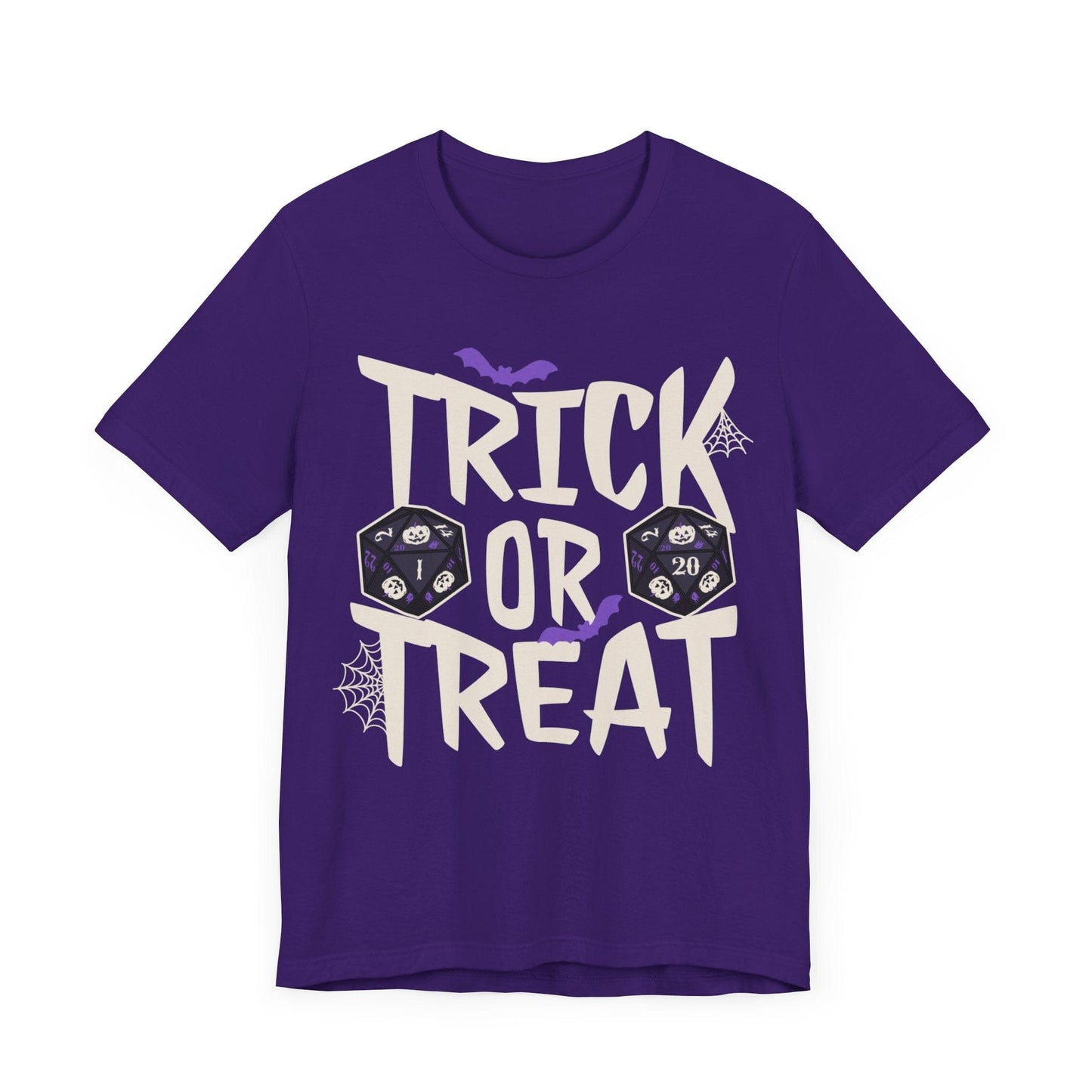 Trick or Treat Halloween Dice Shirt T-Shirt Team Purple / S