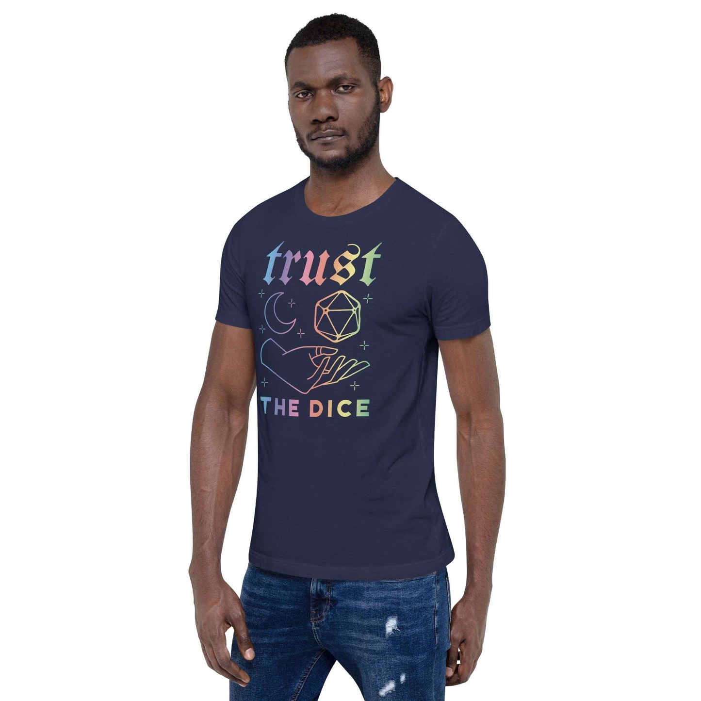 Trust The Dice T-Shirt - Celestial D&D Inspired Tee T-Shirt
