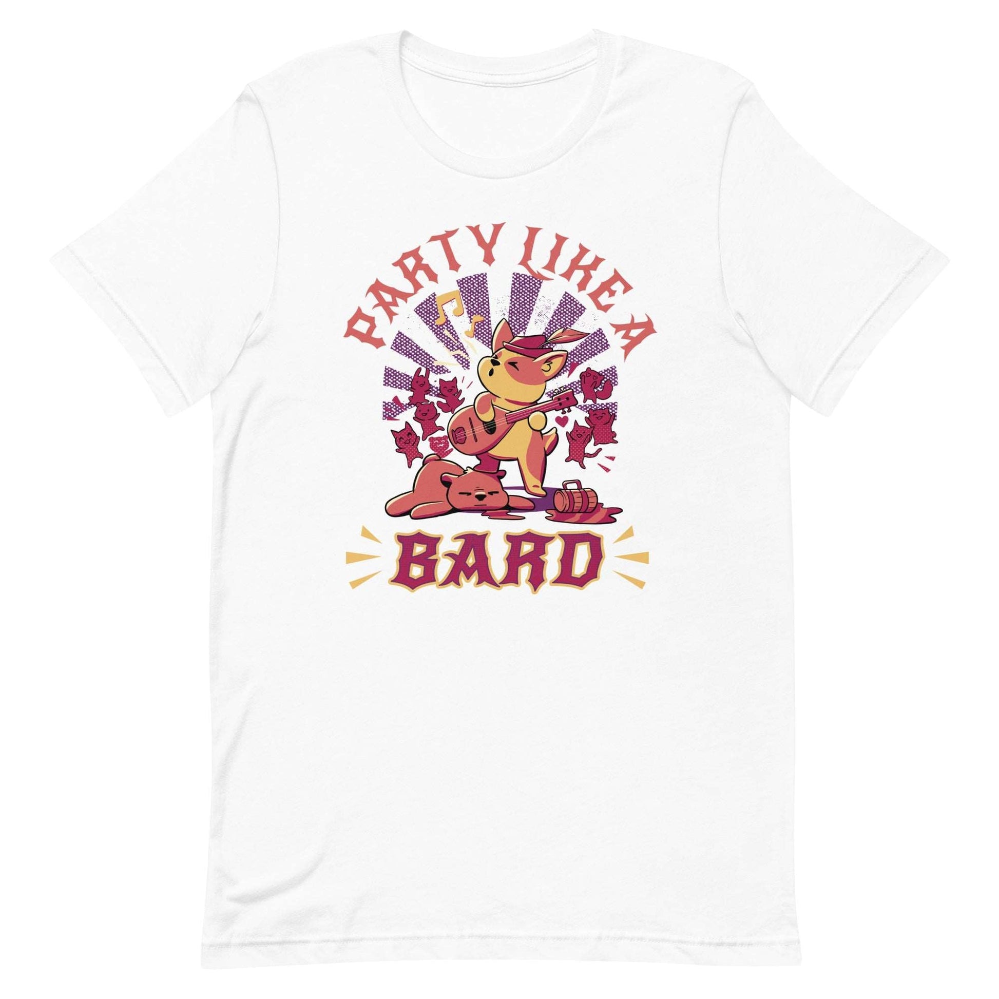 Kawaii Bard DnD Shirt - Party Like a Bard T-Shirt White / XS