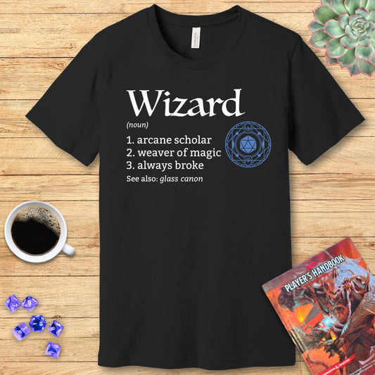 Wizard Class Definition T-Shirt – Funny DnD Definition Tee T-Shirt
