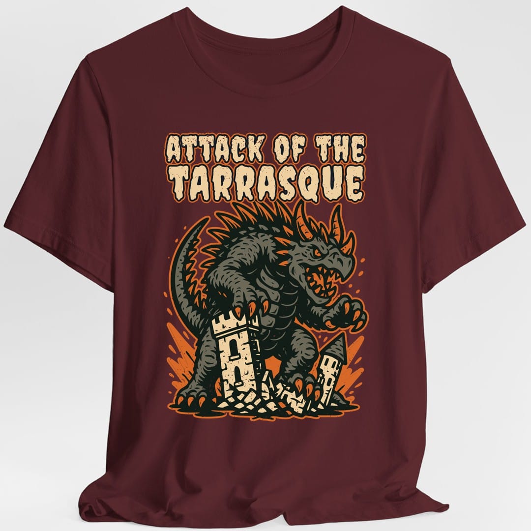 Printify T-Shirt Maroon / S Tarrasque Monster T-Shirt