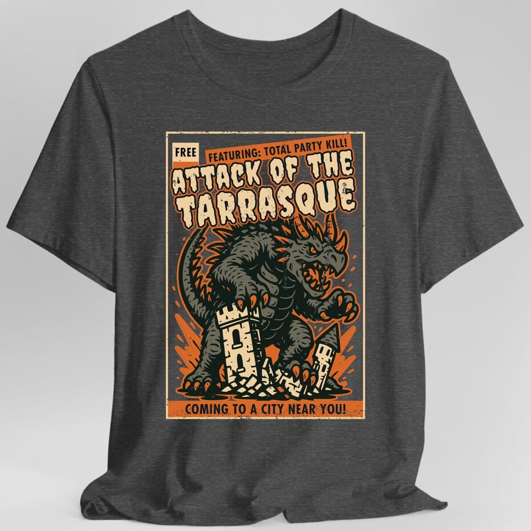 Printify T-Shirt Dark Heather / S Tarrasque Movie Poster T-Shirt