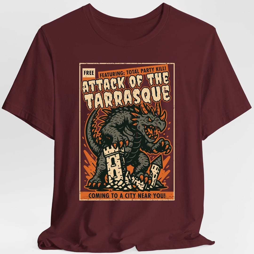 Printify T-Shirt Maroon / S Tarrasque Movie Poster T-Shirt