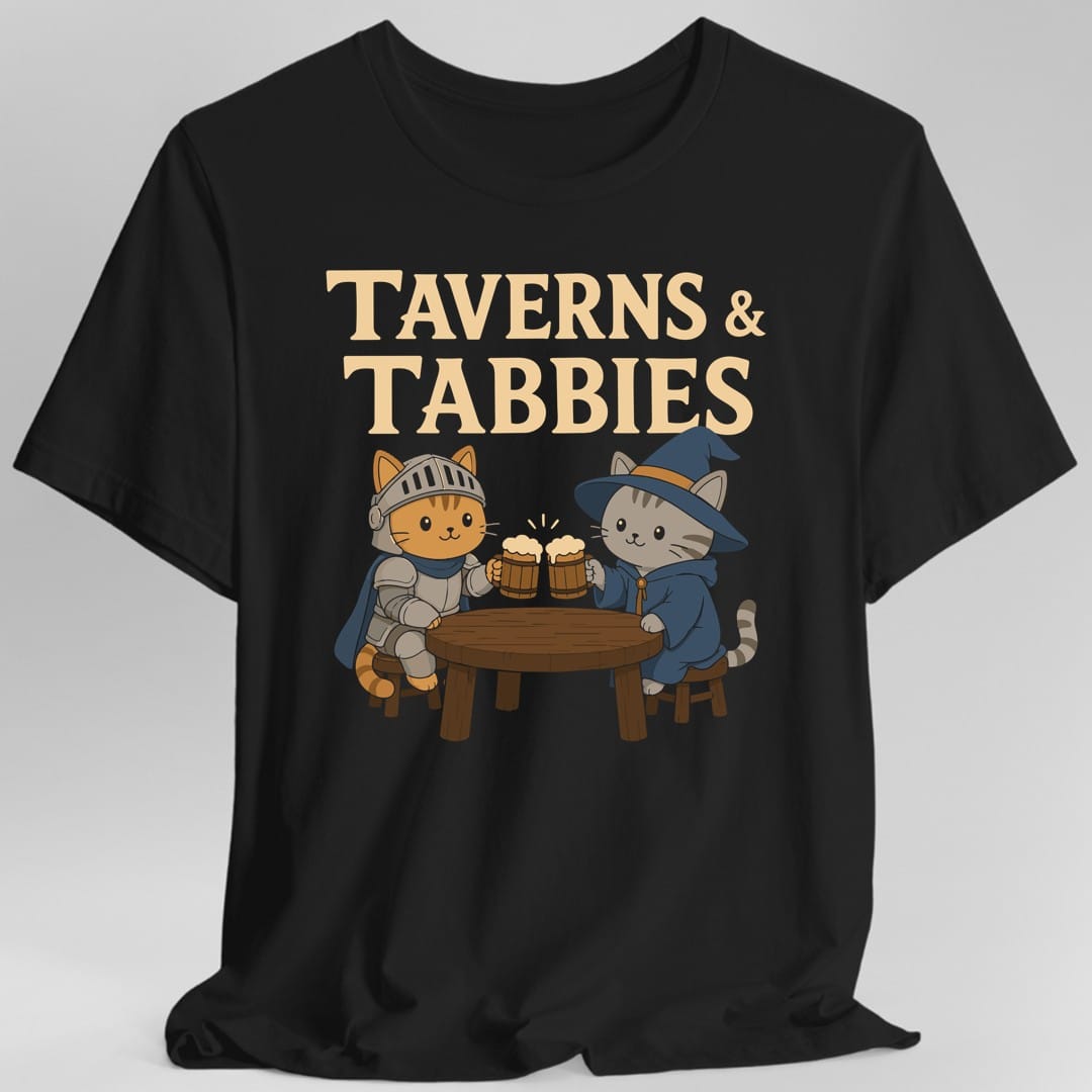 Printify T-Shirt Black / S Taverns & Tabbies T-Shirt