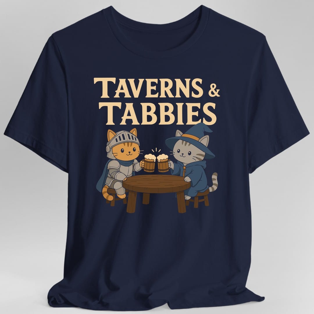 Printify T-Shirt Navy / S Taverns & Tabbies T-Shirt