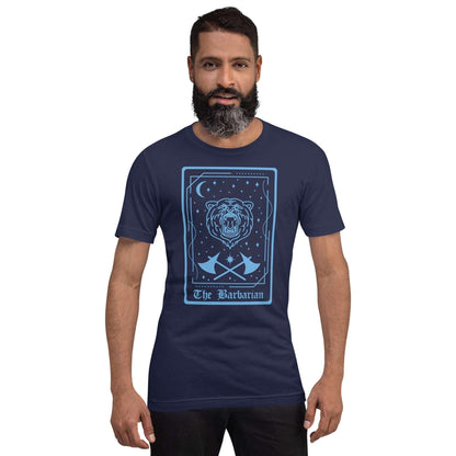 Printify T-Shirt The Barbarian Tarot Card T-Shirt