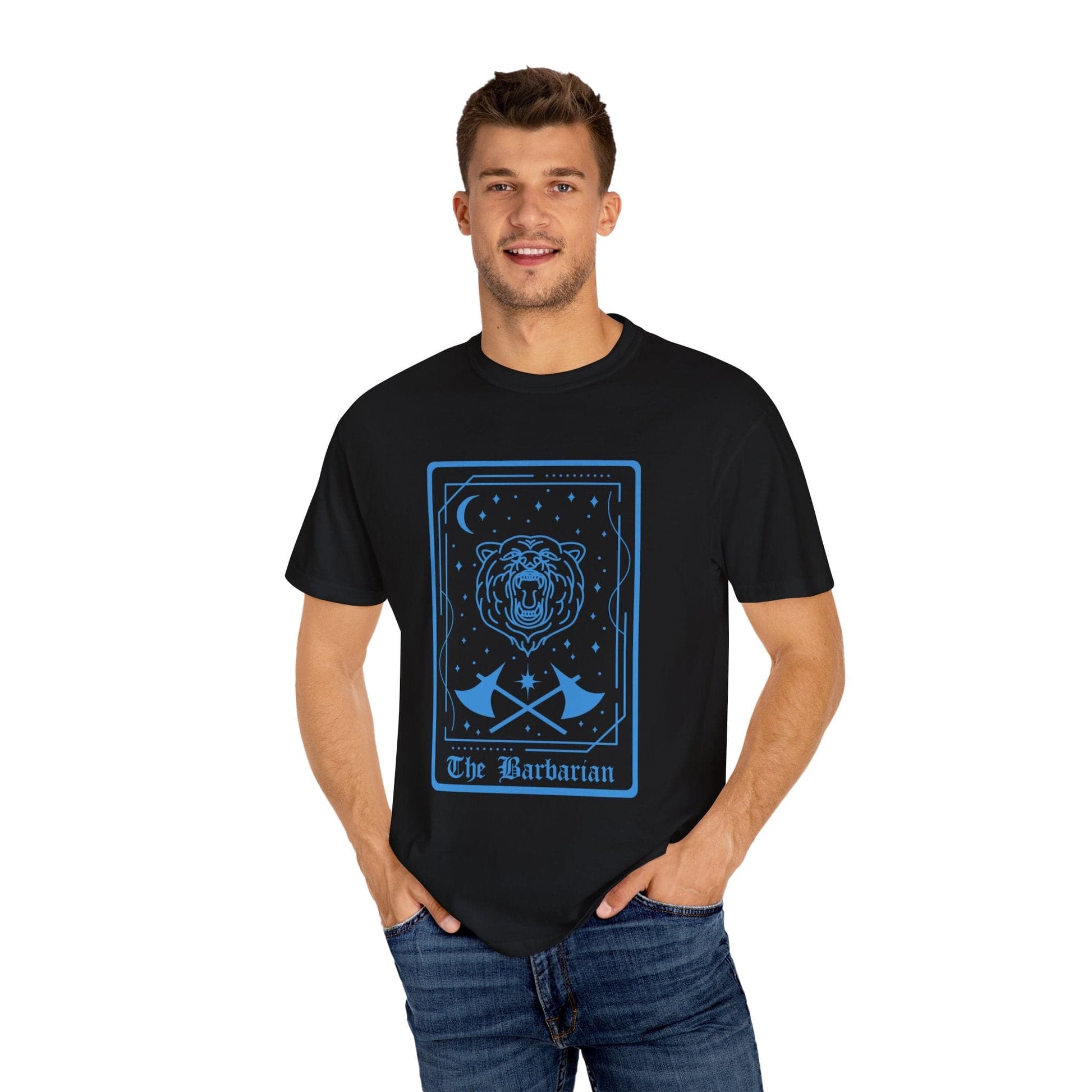 Printify T-Shirt The Barbarian Tarot Card T-Shirt - Comfort Colors