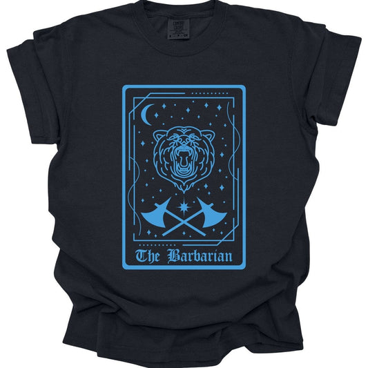 Printify T-Shirt Black / S The Barbarian Tarot Card T-Shirt - Comfort Colors