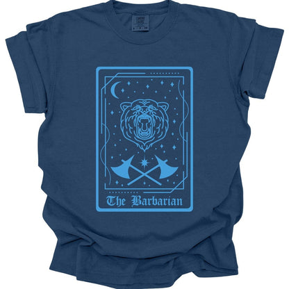 Printify T-Shirt True Navy / S The Barbarian Tarot Card T-Shirt - Comfort Colors